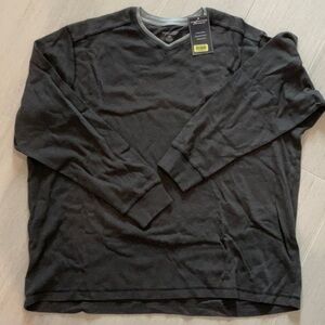 Roundtree & York Mens V-Neck Sweater Charcoal Grey Size XXL NEW